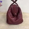 Authentic Prada Maroon Smooth Leather Buckle Handbag