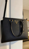 Authentic Prada Saffiano & Soft Calf Leather Borsa A Mano Tote Bag