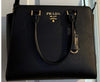 Authentic Prada Saffiano & Soft Calf Leather Borsa A Mano Tote Bag