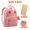 Diaper Bag Backpack Large Capacity For Travel With Easy Access Front Pocket And Organizer