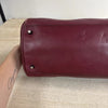 Authentic Prada Maroon Smooth Leather Buckle Handbag