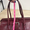Authentic Prada Maroon Smooth Leather Buckle Handbag