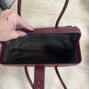 Authentic Prada Maroon Smooth Leather Buckle Handbag