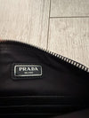 Authentic Prada Re-Nylon and Saffiano Leather Pouch Clutch