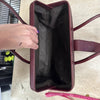 Authentic Prada Maroon Smooth Leather Buckle Handbag