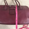 Authentic Prada Maroon Smooth Leather Buckle Handbag