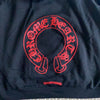 Chrome Hearts Red Horseshoe & Web Pullover Hoodie