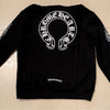 Chrome Hearts Horseshoe & Floral Embroidered Zip-Up Hoodie