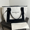 Balenciaga Navy Cabas Tote Bag