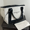 Balenciaga Navy Cabas Tote Bag