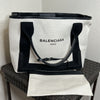 Balenciaga Navy Cabas Tote Bag