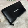 Balenciaga Black Leather Long Zip-Around Wallet