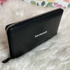 Balenciaga Black Leather Long Zip-Around Wallet