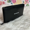 Balenciaga Black Leather Long Zip-Around Wallet