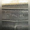 Balenciaga Black Leather Long Zip-Around Wallet
