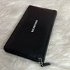 Balenciaga Black Leather Long Zip-Around Wallet