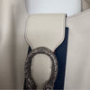 Gucci Silver Leather Web Dionysus Hobo Bag