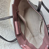 Gucci Leather Swing Tote Bag – Taupe with Pink Accents