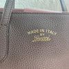 Gucci Leather Swing Tote Bag – Taupe with Pink Accents