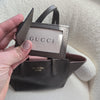 Gucci Leather Swing Tote Bag – Taupe with Pink Accents
