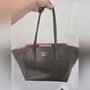 Gucci Leather Swing Tote Bag – Taupe with Pink Accents