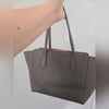 Gucci Leather Swing Tote Bag – Taupe with Pink Accents