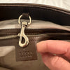 Gucci Brown Leather GG Monogram Tote Bag