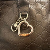Gucci Brown Leather GG Monogram Tote Bag