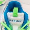 Balenciaga Track Sneakers in White, Blue & Neon Green