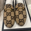 Gucci Wool Monogram Loafers – Beige & Black