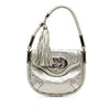 Gucci Metallic Silver Leather Handbag