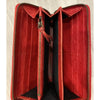 Balenciaga Paris Red Leather Long Zip-Around Wallet