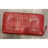 Balenciaga Paris Red Leather Long Zip-Around Wallet