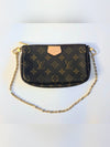 Louis Vuitton Monogram Mini Pochette with Gold Chain