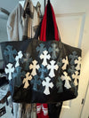 Chrome Hearts Cemetery Cross Patch Tote Bag