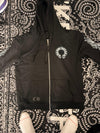 Chrome Hearts Horseshoe & Floral Zip-Up Hoodie