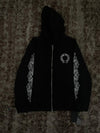 Chrome Hearts Horseshoe & Floral Zip-Up Hoodie