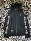 Chrome Hearts Embroidered Logo Zip-Up Hoodie