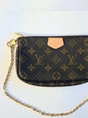 Louis Vuitton Monogram Mini Pochette with Gold Chain
